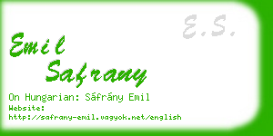 emil safrany business card